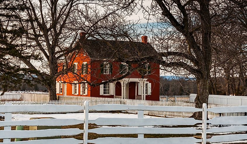 Sherfy House in Winter, Gettysburg National Military Park, Pennsylvania