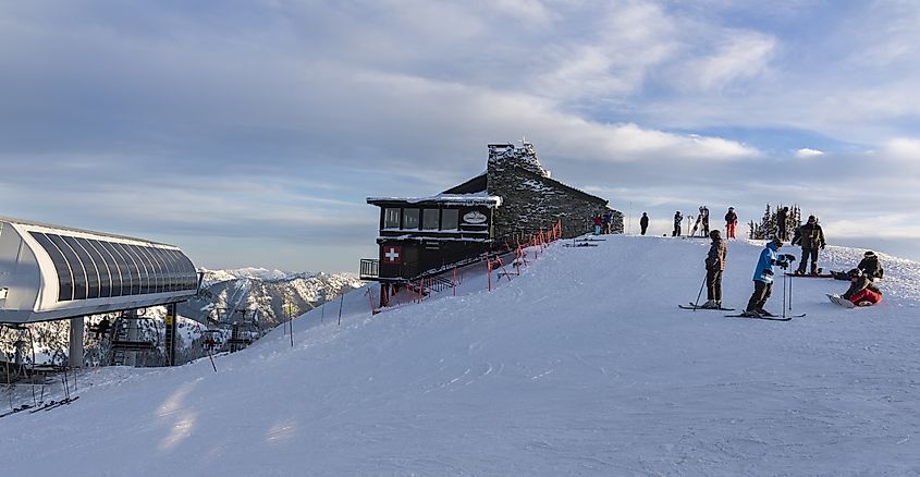 Crystal Mountain Ski Resort near Enumclaw in Washington.