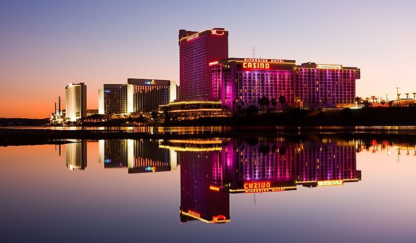 Casinos along the Colorado River in Laughlin, Nevada