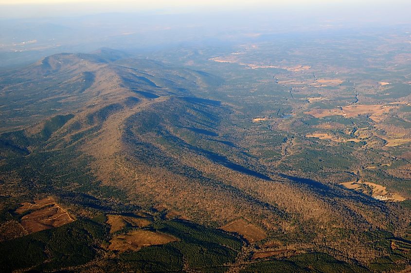 Cheaha Mountain Alabama Aerial View.
