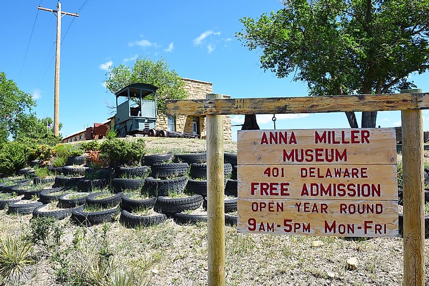 Anna Miller Museum housed in the Wyoming Army National Guard Cavalry Stable, Newcastle. It is the last calvary stable in Wyoming. Editorial credit: Steve Cukrov / Shutterstock.com