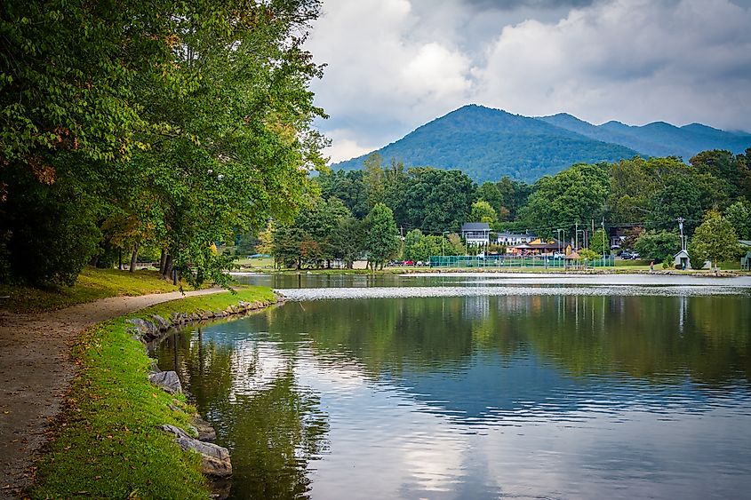 Lake Tomahawk, in Black Mountain, North Carolina.