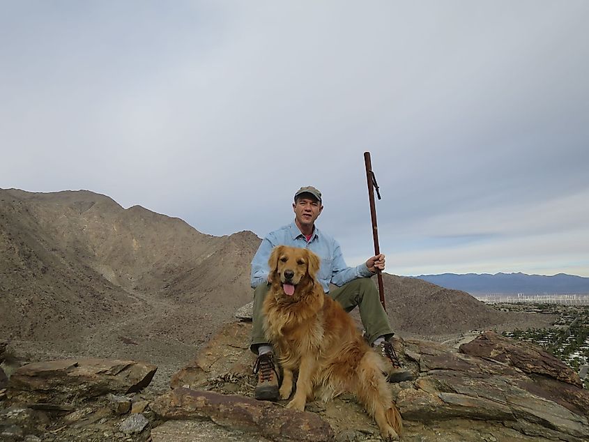 hiking on the Cactus to Clouds Skyline Trail