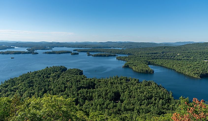 Aerial view of Lake Winnipesaukee