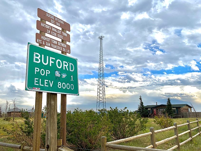 Entry to the town of Buford, Wyoming.
