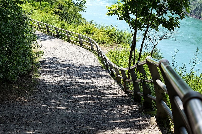 Niagara Gorge Trail at Whirlpool State Park in Niagara Falls, New York