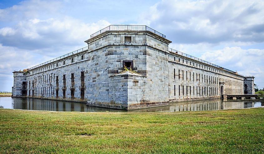 Delaware Fort in Delaware state with water surrounded