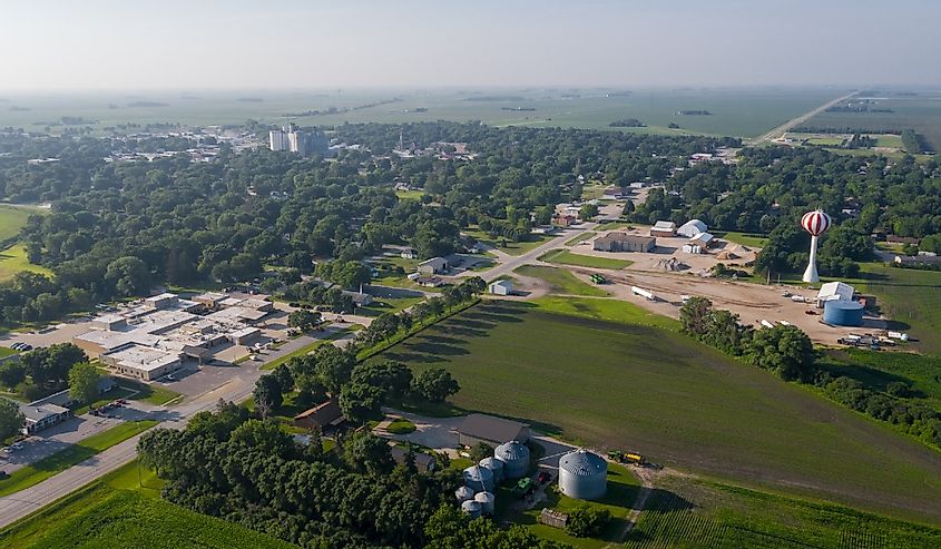 Aerial of Pocahontas, Iowa.