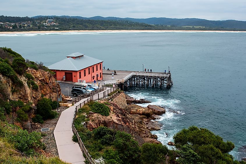 The historic Tathra Wharf in Tathra, New South Wales, Australia