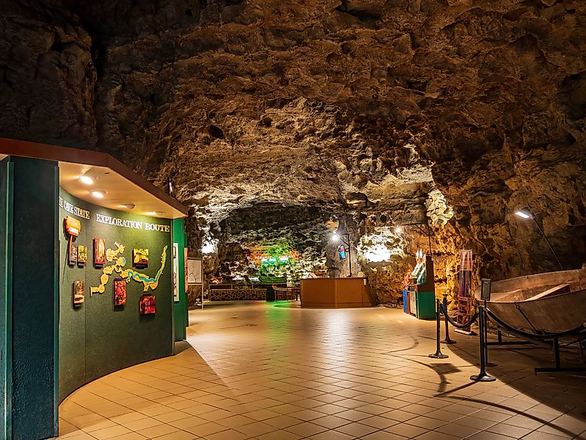 Interior view of the Meramec Caverns. Editorial credit: Kit Leong / Shutterstock.com.