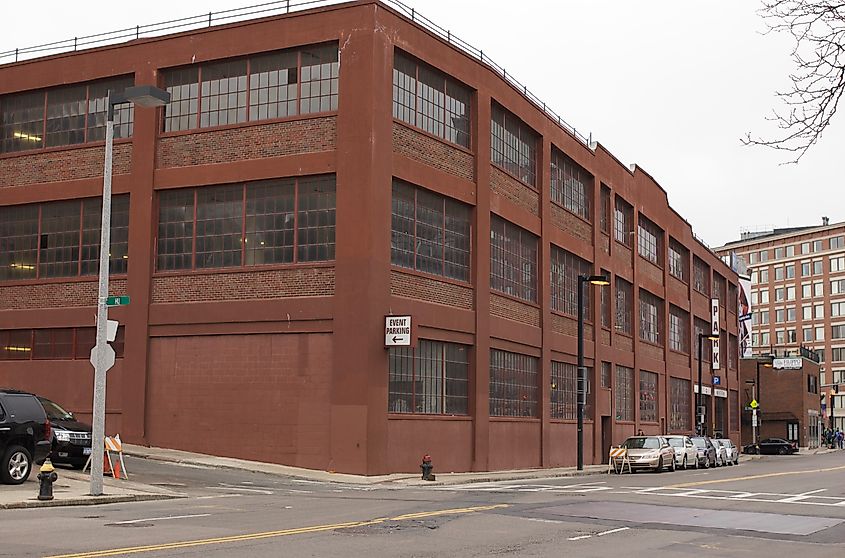 Present-day North Terminal Garage in Boston, site of the Great Brink's Robbery in 1950
