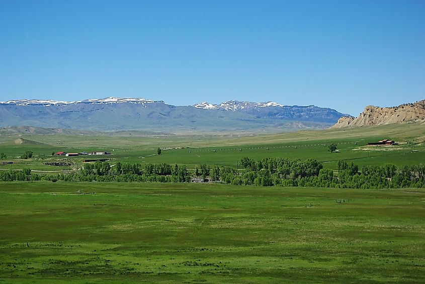 Beautiful landscape around Meeteetse, Wyoming.