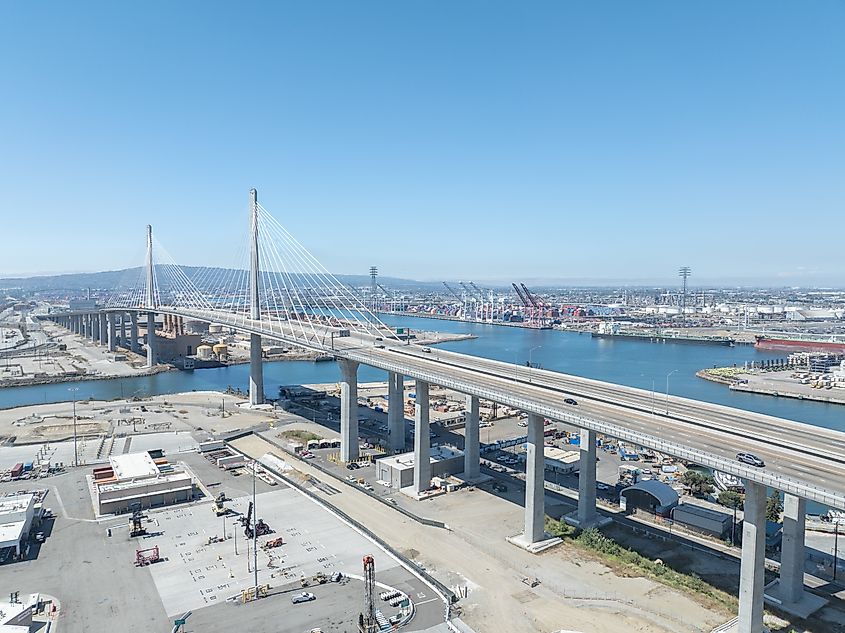 Long Beach International Gateway, spanning the Port of Long Beach in Southern California. 