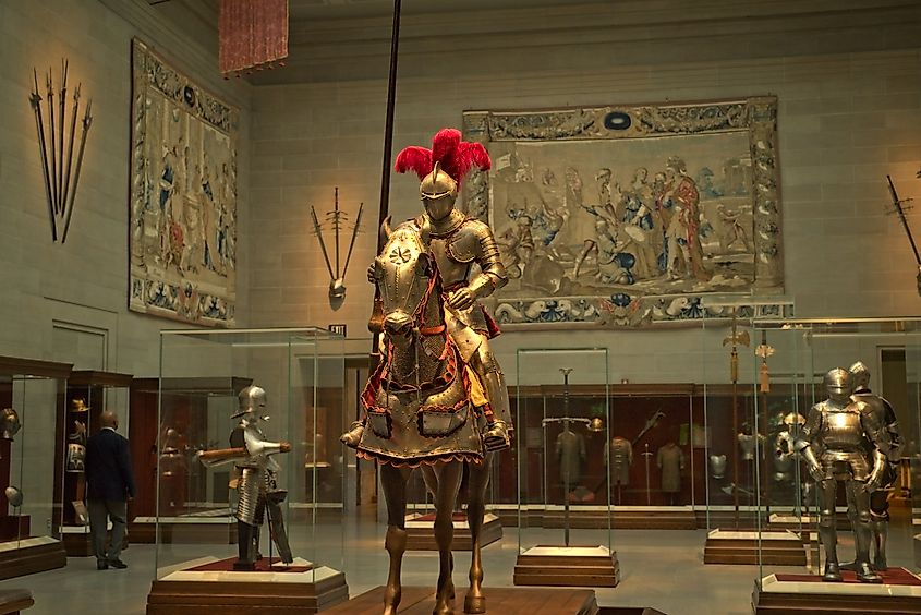 The Armor Court at the Cleveland Museum of Art in Cleveland, Ohio.
