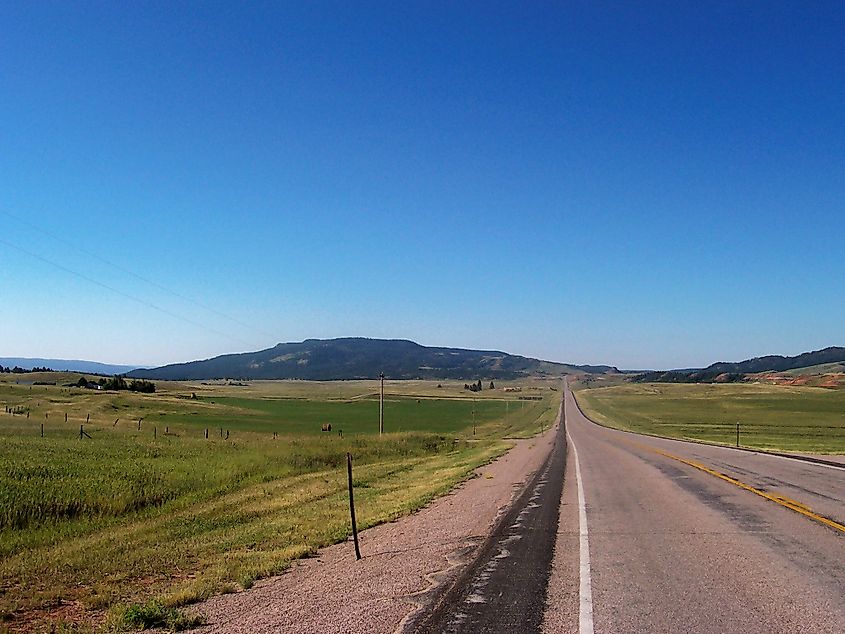 Rural landscape near Newcastle, Wyoming.