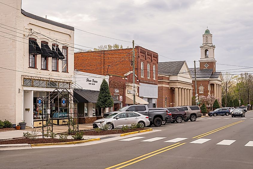 Oxford, North Carolina. Editorial credit: Wileydoc / Shutterstock.com