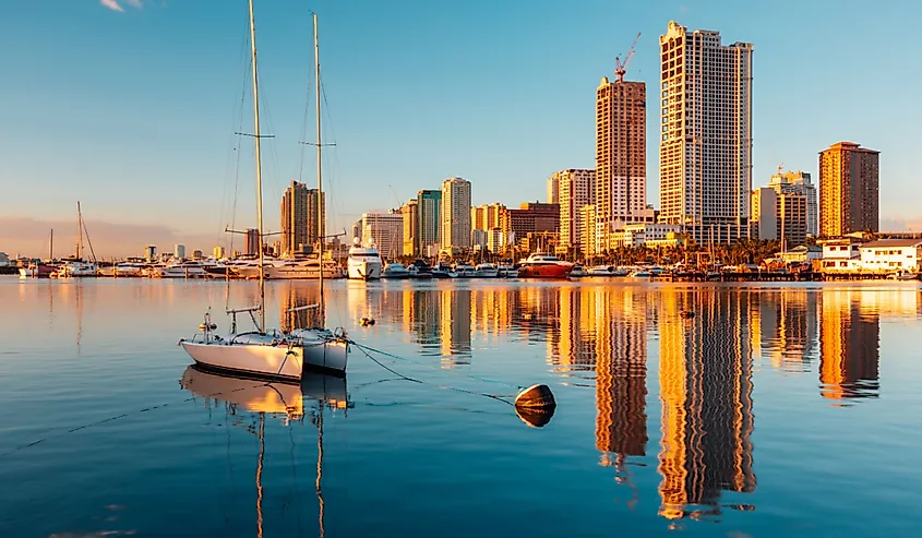 Skyline of Manila City and Manila Bay