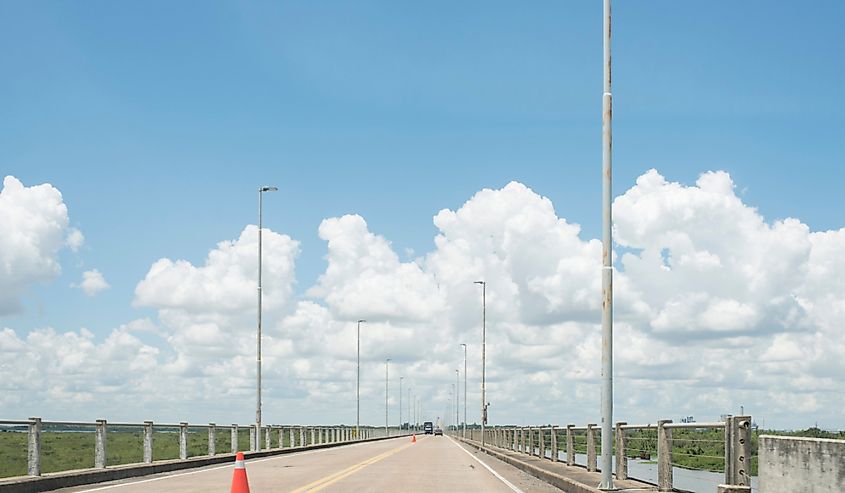 Libertador General San Martin, a highway bridge that crosses the Uruguay River and connects Argentina with Uruguay