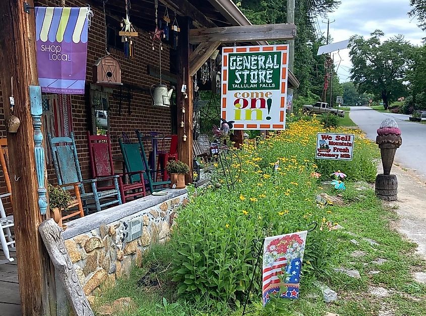 Tallulah Falls town in Georgia, via https://www.tallulahfallsgeorgia.org/