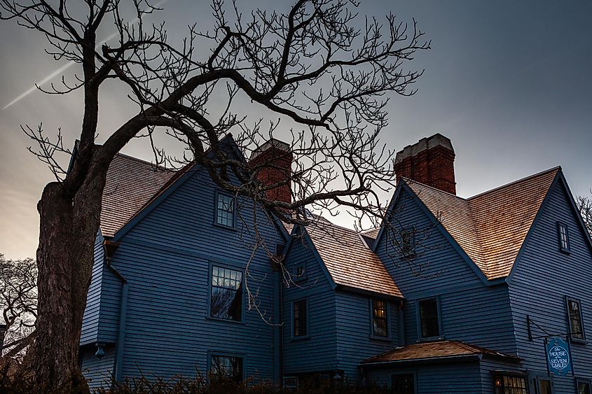 The House of the Seven Gables museum in Salem, Massachusetts that inspired the novel by American author Nathaniel Hawthorne. Editorial credit: Dominionart / Shutterstock.com
