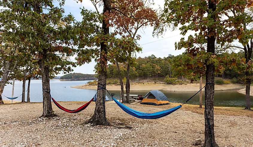 Camping in Broken Bow, Oklahoma.