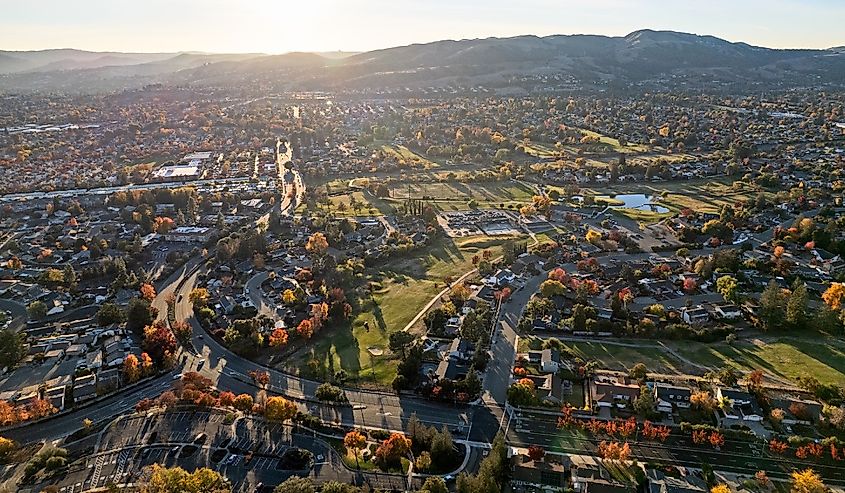 Aerial View of San Ramon, San Francisco East Bay, California