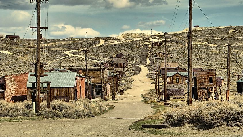 The ghost town of Bodie in California