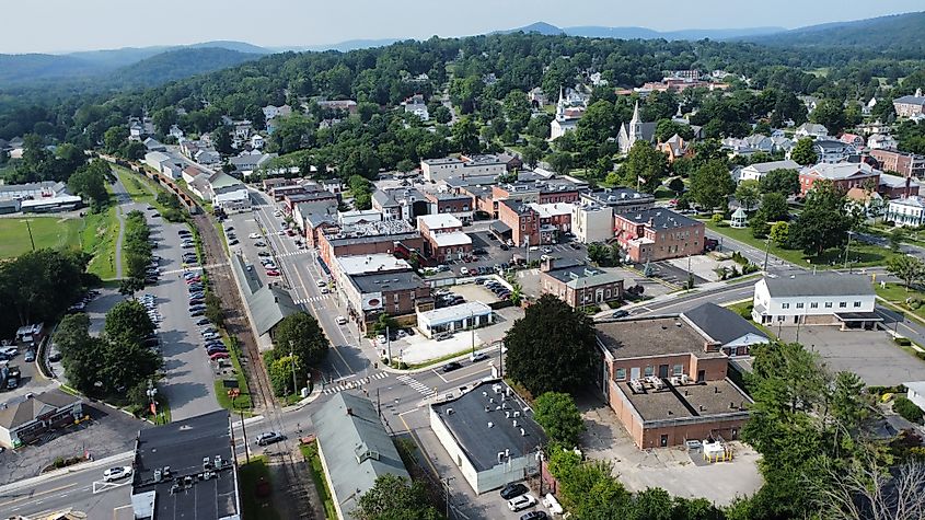 Aerial view of Milford, Connecticut
