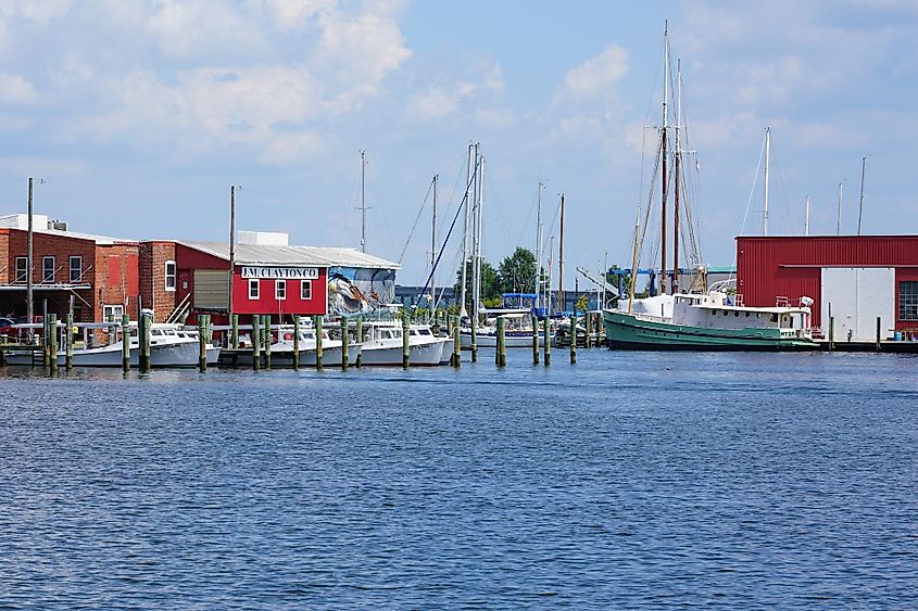 The harbor in Cambridge, Maryland