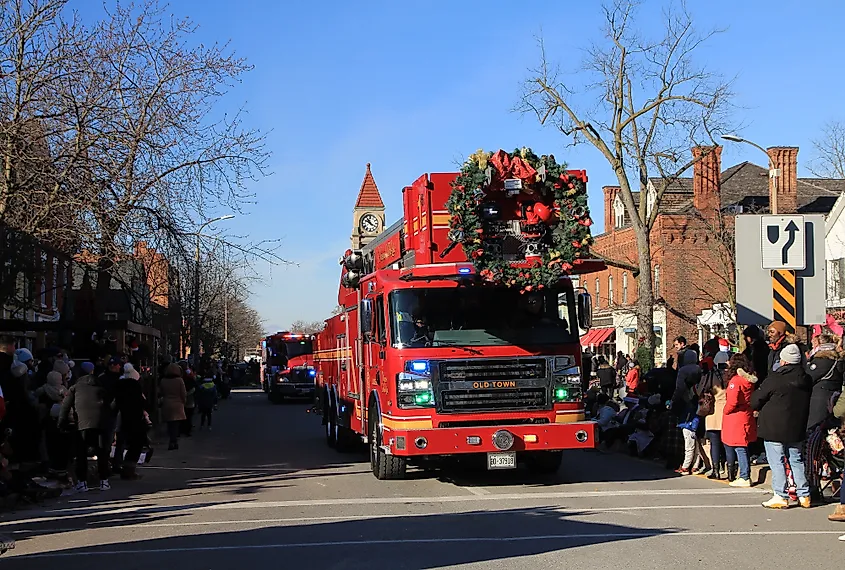 Christmas Parade in Niagara-on-the-lake, Canada. 