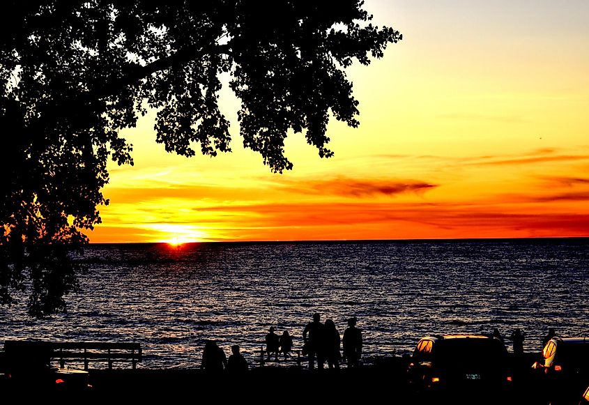 Sunset at Goderich Beach in Ontario