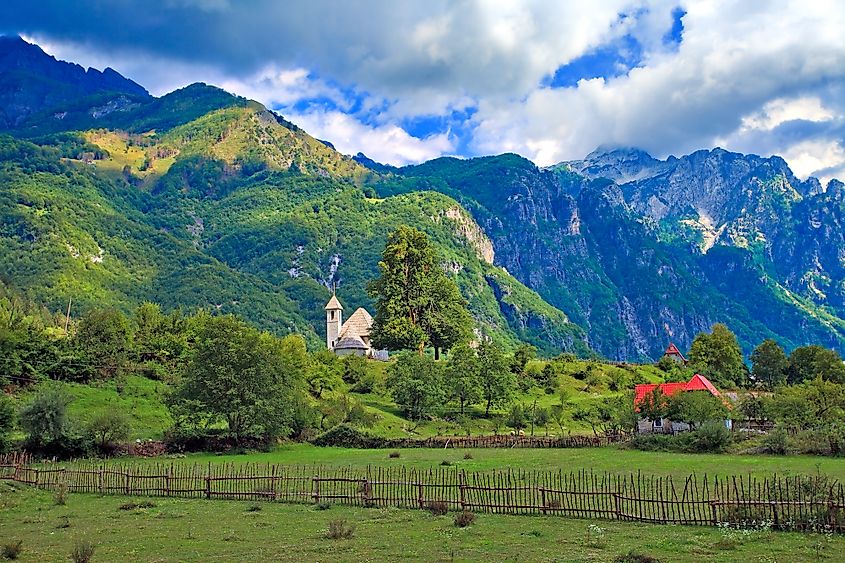 The village of Theth, Albanian Alps, Albania