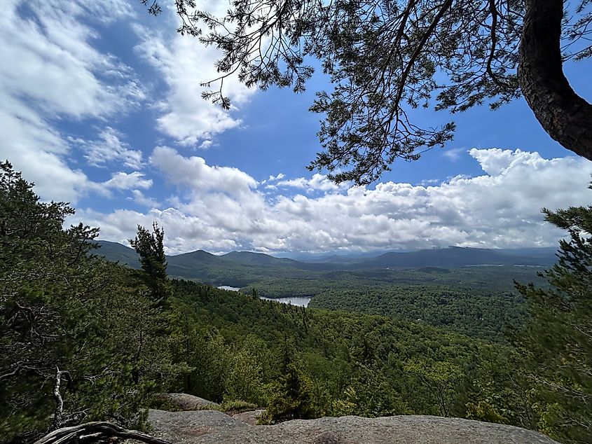 View from Baker Mountain in Saranac Lake, NY.