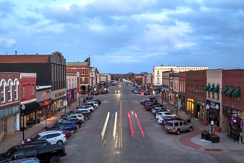 The historic downtown of Hastings, Minnesota