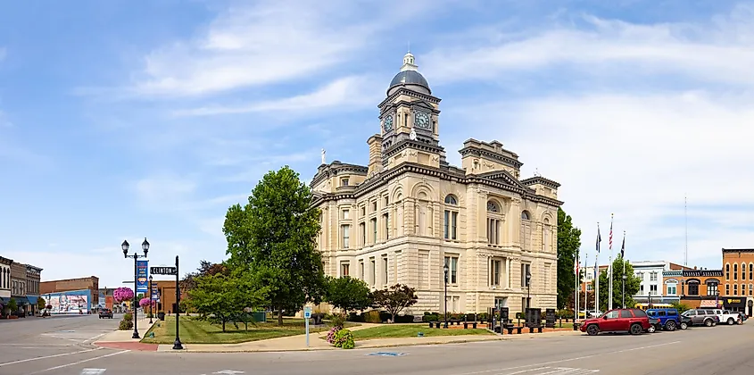 The Clinton County Courthouse in Frankfort, Indiana.