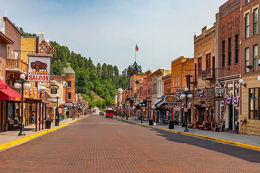 The historic district of Deadwood, South Dakota.