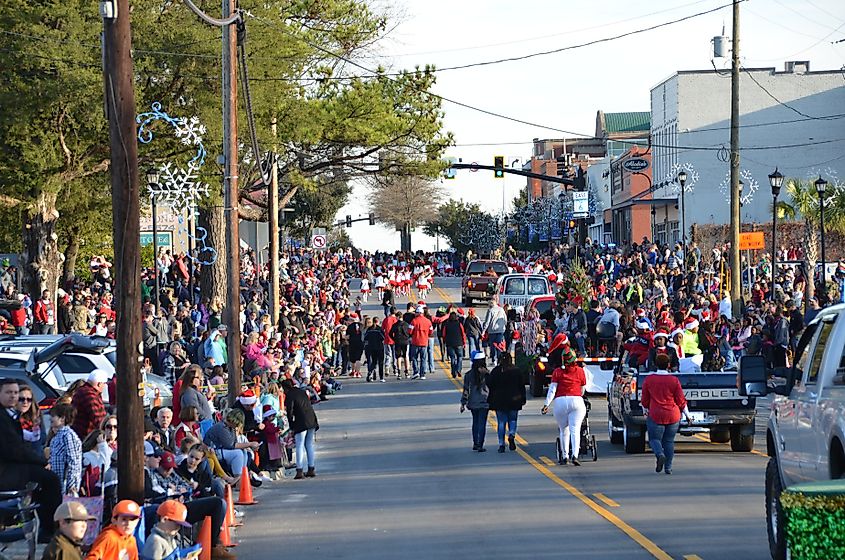 The Christmas Parade in Lexington, South Carolina.