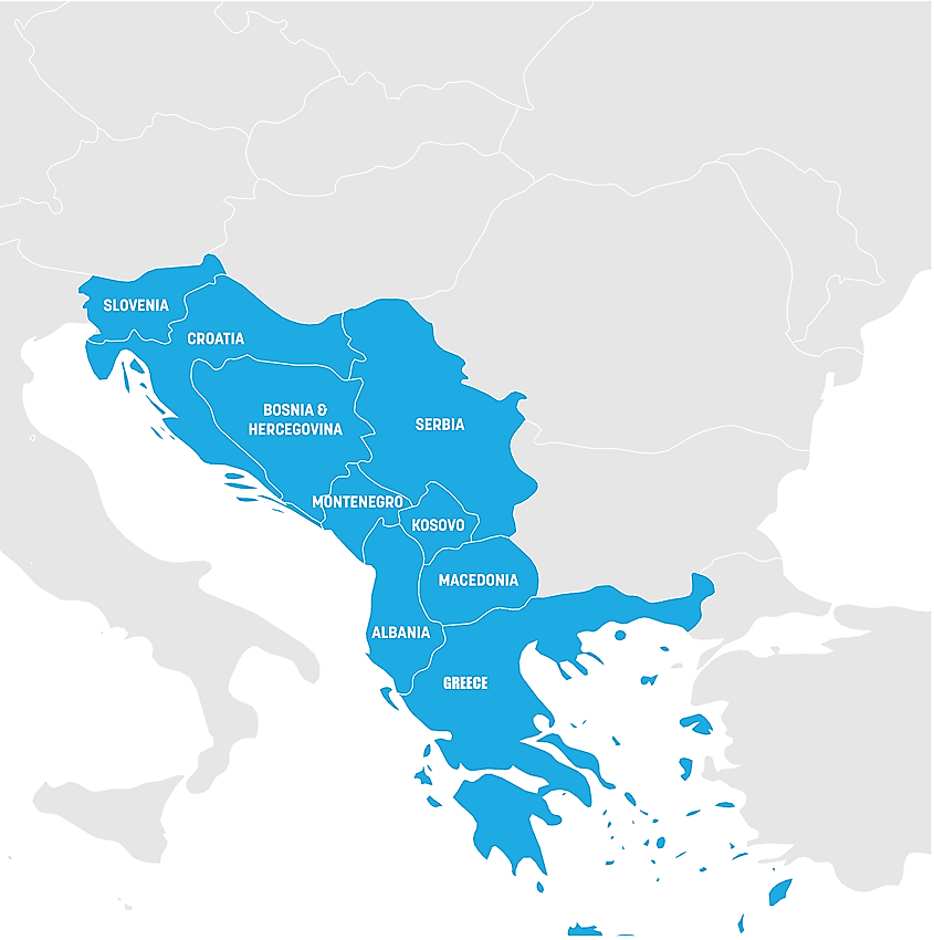 Balkan Peninsula Map