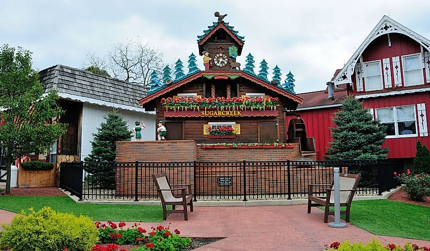 Giant Cuckoo Clock in Sugarcreek village of Tuscarawas County, Ohio