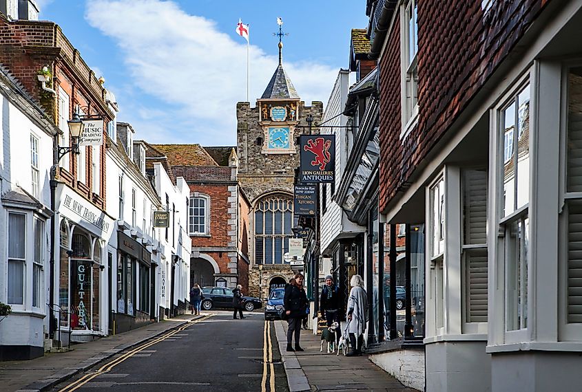 Street in the old part of Rye, East Sussex