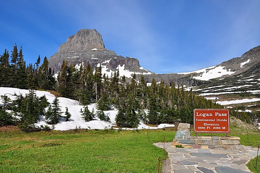 Logan Pass at Glacier National Park, Montana