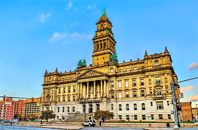 Wayne County Courthouse in downtown Detroit, Michigan