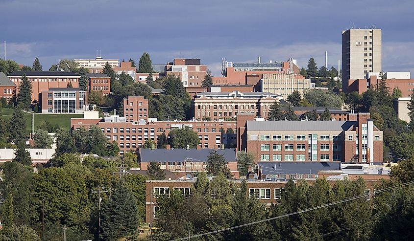 The campus of Washington State University in Pullman, Washington