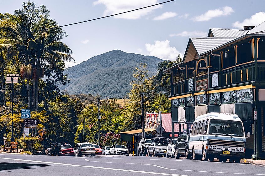 Streets of Nimbin in New South Wales, Australia