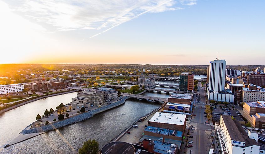 View of Cedar Rapids, Iowa during Summer