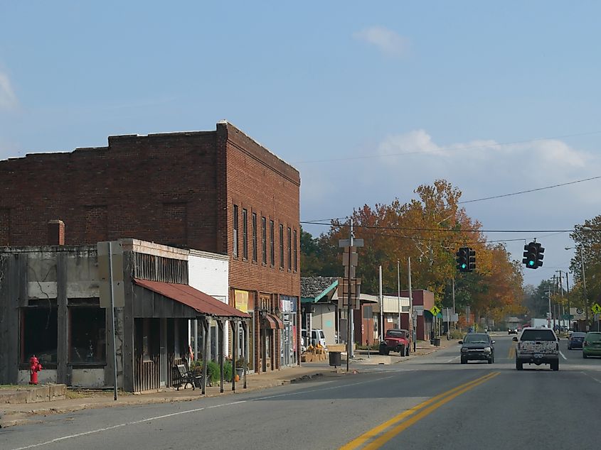Downtown Talihina, Oklahoma.
