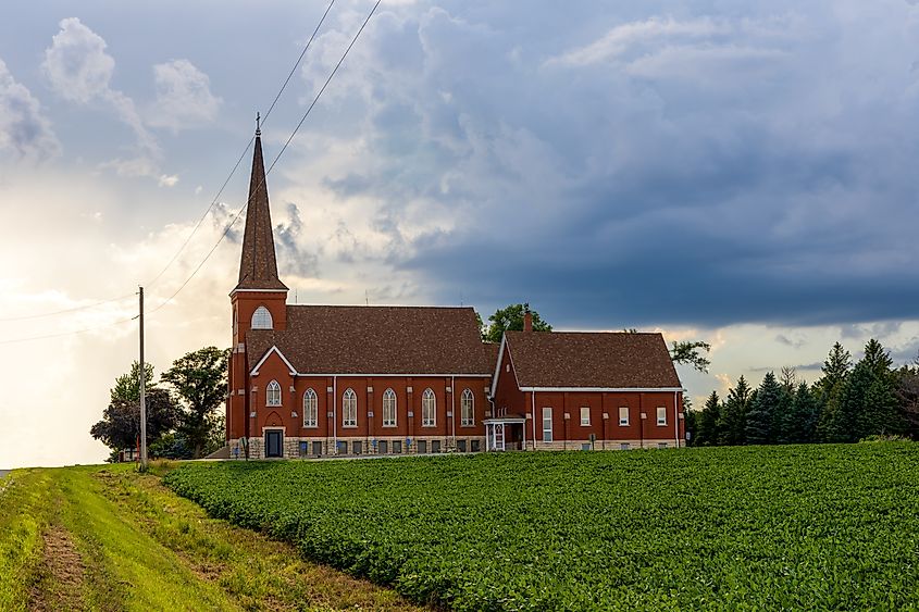 Beautiful Lutheran Church in Louisville, Nebraska