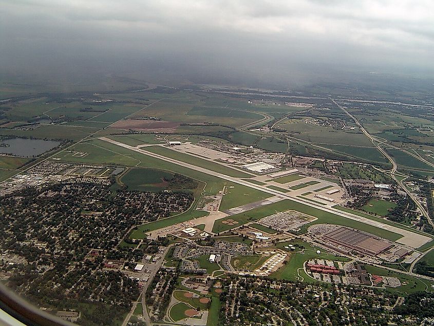 Overlooking the Offutt Air Force Base near Bellevue, Nebraska.