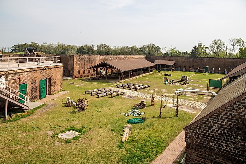 Old Fort Jackson in Savannah, Georgia, USA.
