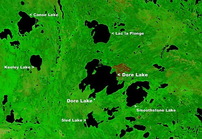 NASA image of Dore Lake